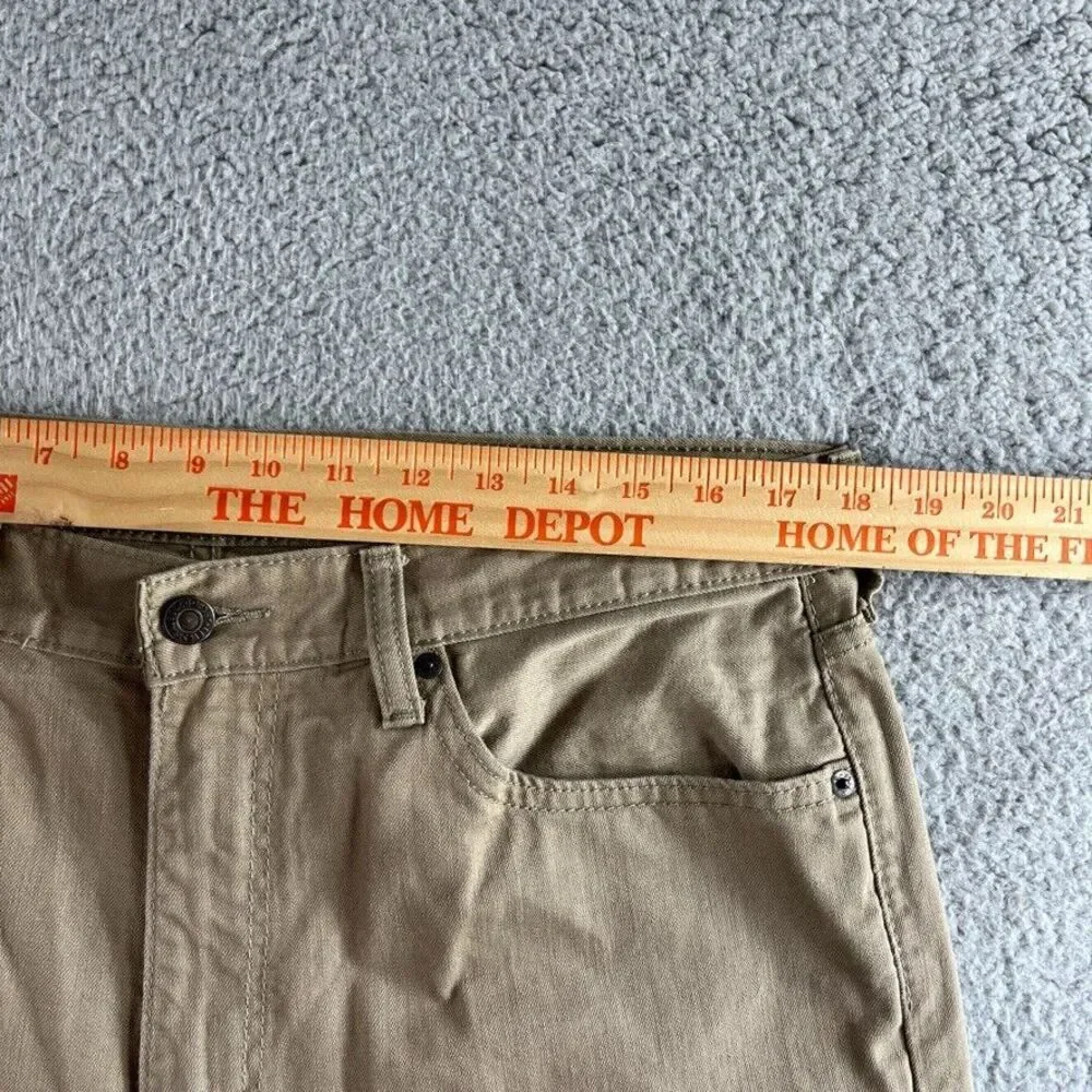NEW Levis 505 Jeans Mens 36x29 Beige Straight Leg Regular Fit Denim Grunge Chore